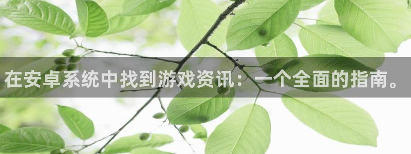 长征娱乐网址注册：在安卓系统中找到游戏资讯：一个全面的指南。