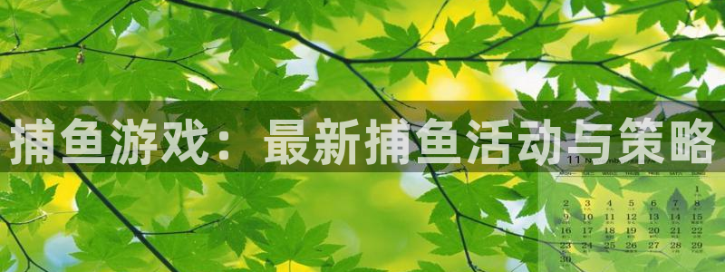 长征娱乐登陆地址：捕鱼游戏：最新捕鱼活动与策略
