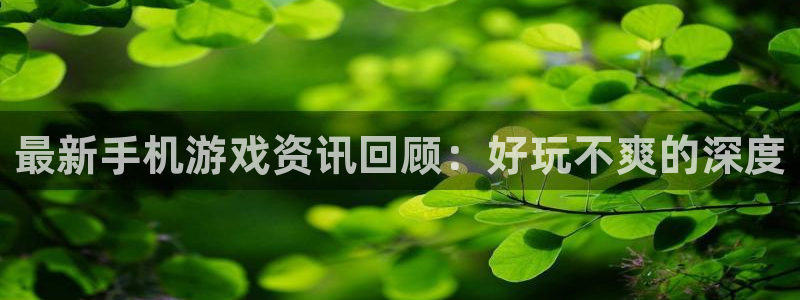 长征娱乐平台官网入口：最新手机游戏资讯回顾：好玩不爽的深度